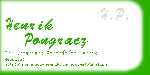 henrik pongracz business card